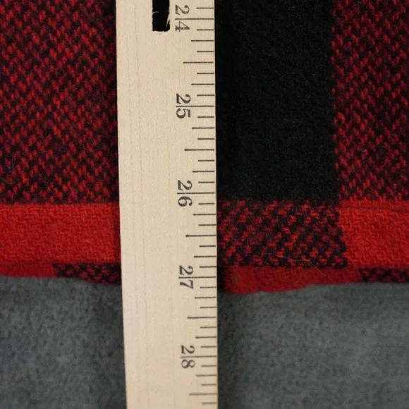 VTG 50s BIG MIKE Buffalo Plaid Wool Jacket 46‎ Red Black Talon Zip Union Made US